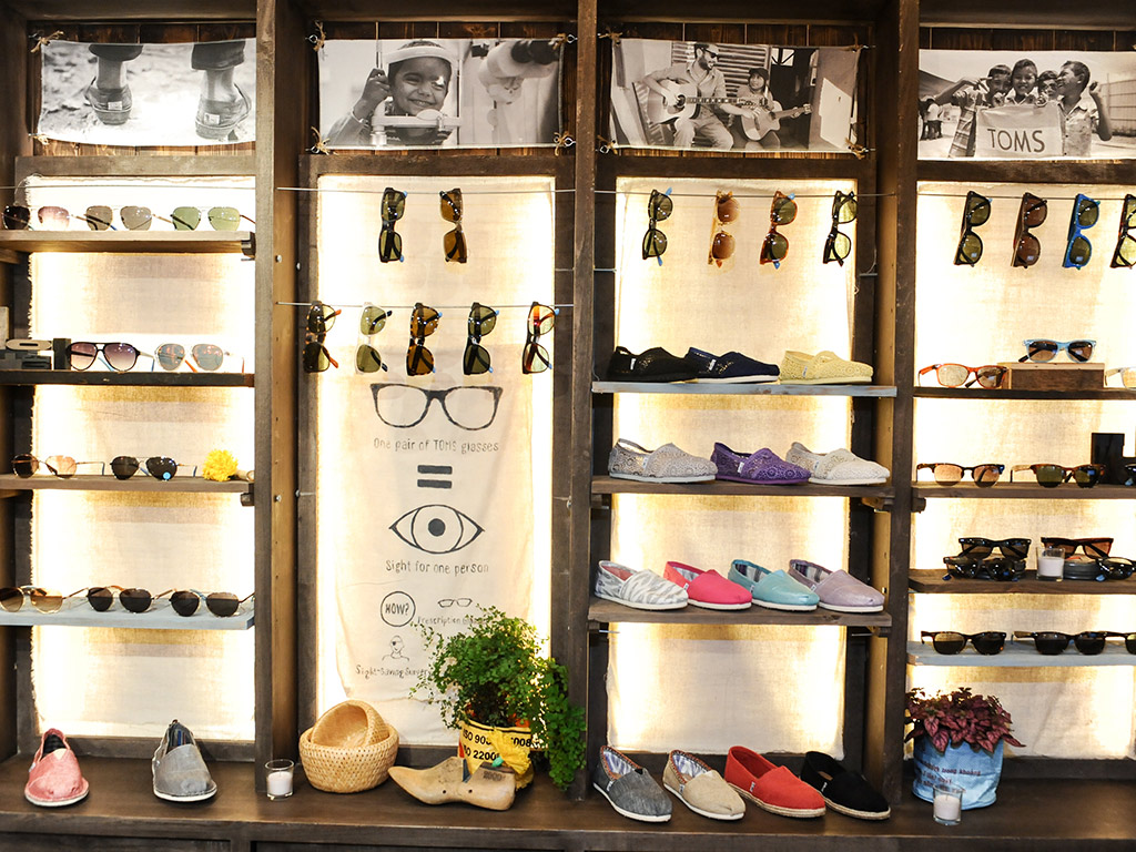 As well as being a fashion statement, Toms Shoes are also associated with responsible consumption and charitable giving