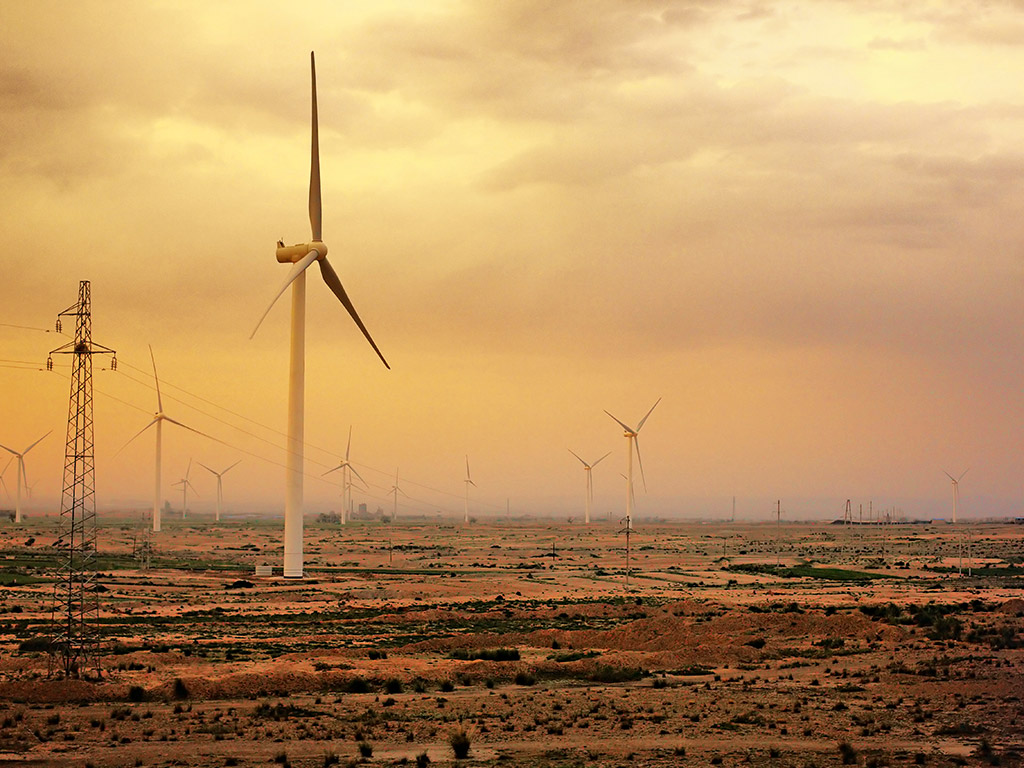 A wind farm in China. The EU and China are currently forging a green goods agreement between the two regions