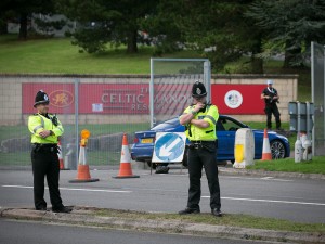 Security guards prepare for the Nato Summit 2014, which is being held in Newport, Wales. Global leaders will have to address an alarming number of crises across the world during their meeting