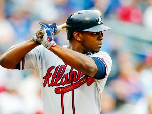 Justin Upton of the Atlanta Braves. The team moved to Cobb County in 2013 after a public-private partnership between the government and Cobb Chamber developed its Competitive EDGE programme